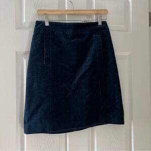 Ann Taylor Asymmetrical Navy Skirt